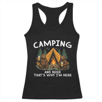 Funny Camping Beer Racerback Tank Top Bear Drinking Lover Gift - Wonder Print Shop