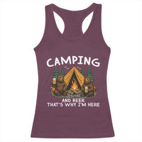 Funny Camping Beer Racerback Tank Top Bear Drinking Lover Gift - Wonder Print Shop