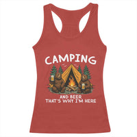 Funny Camping Beer Racerback Tank Top Bear Drinking Lover Gift - Wonder Print Shop