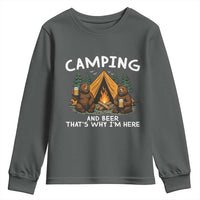 Funny Camping Beer Youth Sweatshirt Bear Drinking Lover Gift - Wonder Print Shop