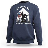 Bigfoot Patriotic American Flag Sweatshirt Funny Sasquatch A Guy Like Me Is Hard To Find - Wonder Print Shop