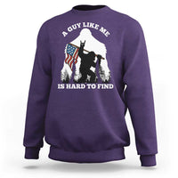 Bigfoot Patriotic American Flag Sweatshirt Funny Sasquatch A Guy Like Me Is Hard To Find - Wonder Print Shop