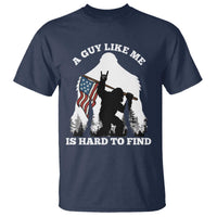 Bigfoot Patriotic American Flag T Shirt Funny Sasquatch A Guy Like Me Is Hard To Find - Wonder Print Shop