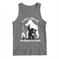 Bigfoot Patriotic American Flag Tank Top Funny Sasquatch A Guy Like Me Is Hard To Find - Wonder Print Shop