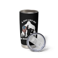 Bigfoot Patriotic American Flag Tumbler Cup Funny Sasquatch A Guy Like Me Is Hard To Find - Wonder Print Shop