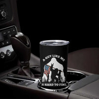 Bigfoot Patriotic American Flag Tumbler Cup Funny Sasquatch A Guy Like Me Is Hard To Find - Wonder Print Shop