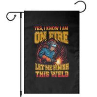 Funny Welding Bigfoot Garden Flag Cryptid Welder Sasquatch - Wonder Print Shop