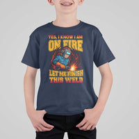 Funny Welding Bigfoot T Shirt For Kid Cryptid Welder Sasquatch - Wonder Print Shop