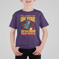 Funny Welding Bigfoot T Shirt For Kid Cryptid Welder Sasquatch - Wonder Print Shop
