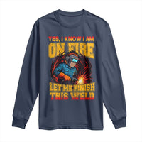 Funny Welding Bigfoot Long Sleeve Shirt Cryptid Welder Sasquatch - Wonder Print Shop