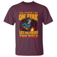 Funny Welding Bigfoot T Shirt Cryptid Welder Sasquatch - Wonder Print Shop
