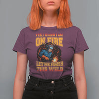 Funny Welding Bigfoot T Shirt For Women Cryptid Welder Sasquatch - Wonder Print Shop