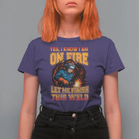 Funny Welding Bigfoot T Shirt For Women Cryptid Welder Sasquatch - Wonder Print Shop