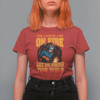 Funny Welding Bigfoot T Shirt For Women Cryptid Welder Sasquatch - Wonder Print Shop