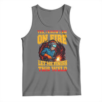 Funny Welding Bigfoot Tank Top Cryptid Welder Sasquatch - Wonder Print Shop