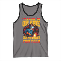 Funny Welding Bigfoot Tank Top Cryptid Welder Sasquatch - Wonder Print Shop