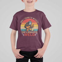 Funny Welding Bigfoot T Shirt For Kid And I Think To Myself What A Wonderful Weld - Wonder Print Shop