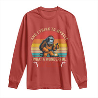 Funny Welding Bigfoot Long Sleeve Shirt And I Think To Myself What A Wonderful Weld - Wonder Print Shop
