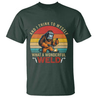 Funny Welding Bigfoot T Shirt And I Think To Myself What A Wonderful Weld - Wonder Print Shop