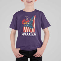 Welder Patriotic American Flag T Shirt For Kid - Wonder Print Shop