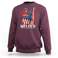 Welder Patriotic American Flag Sweatshirt - Wonder Print Shop