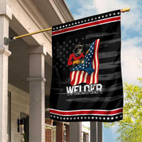 Welder Patriotic American Flag Garden Flag