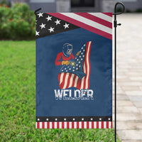 Welder Patriotic American Flag Garden Flag