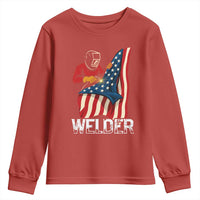 Welder Patriotic American Flag Youth Sweatshirt - Wonder Print Shop