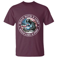 Walk With A Limp Weld Like A Pimp T Shirt Funny Welding Welder Patriotic American Flag - Wonder Print Shop