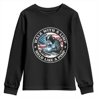 Walk With A Limp Weld Like A Pimp Youth Sweatshirt Funny Welding Welder Patriotic American Flag - Wonder Print Shop