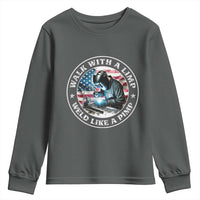 Walk With A Limp Weld Like A Pimp Youth Sweatshirt Funny Welding Welder Patriotic American Flag - Wonder Print Shop