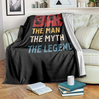 Dad The Man The Myth The Legend Throw Blanket Funny Welder Welding - Wonder Print Shop