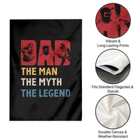 Dad The Man The Myth The Legend Garden Flag Funny Welder Welding - Wonder Print Shop