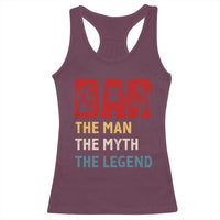 Dad The Man The Myth The Legend Racerback Tank Top Funny Welder Welding - Wonder Print Shop