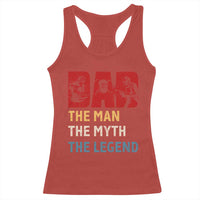 Dad The Man The Myth The Legend Racerback Tank Top Funny Welder Welding - Wonder Print Shop