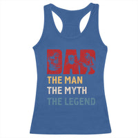 Dad The Man The Myth The Legend Racerback Tank Top Funny Welder Welding - Wonder Print Shop