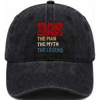 Dad The Man The Myth The Legend Washed Cotton Baseball Cap Funny Welder Welding