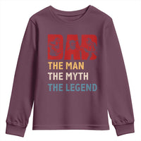 Dad The Man The Myth The Legend Youth Sweatshirt Funny Welder Welding - Wonder Print Shop