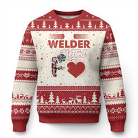 Funny Welding Welder Wife Girlfriend Ugly Christmas Sweater - Wonder Print Shop