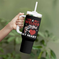 Funny Welding Welder Wife Girlfriend Tumbler With Handle - Wonder Print Shop