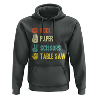 Funny Woodworker Hoodie Rock Paper Scissors Table Saw - Wonder Print Shop