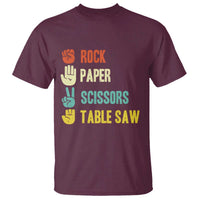 Funny Woodworker T Shirt Rock Paper Scissors Table Saw - Wonder Print Shop