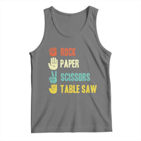 Funny Woodworker Tank Top Rock Paper Scissors Table Saw - Wonder Print Shop