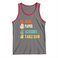 Funny Woodworker Tank Top Rock Paper Scissors Table Saw - Wonder Print Shop