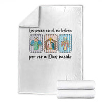 Nativity Scene Christian Christmas Throw Blanket Feliz Navidad - Wonder Print Shop