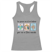Nativity Scene Christian Christmas Racerback Tank Top Feliz Navidad - Wonder Print Shop