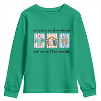 Nativity Scene Christian Christmas Youth Sweatshirt Feliz Navidad - Wonder Print Shop
