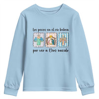 Nativity Scene Christian Christmas Youth Sweatshirt Feliz Navidad - Wonder Print Shop