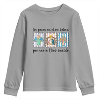 Nativity Scene Christian Christmas Youth Sweatshirt Feliz Navidad - Wonder Print Shop
