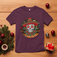 Sugar Skull Mexican Christmas T Shirt - Wonder Print Shop